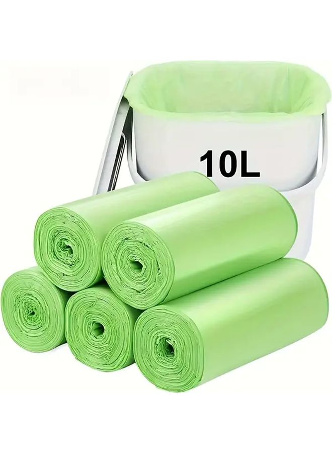 Green Disposable Bags 3pcs Multipurpose Garbage Liners For Home Kitchen Office - Image 1