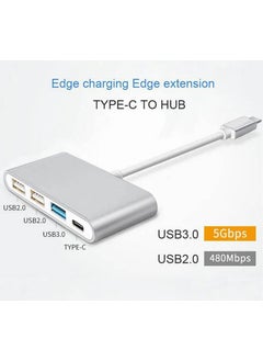 Wozlo Type C To 2xusb 2.0 + USB 3.0 + Usb-C Converter Converter Cable - Metal Body  - Image 4