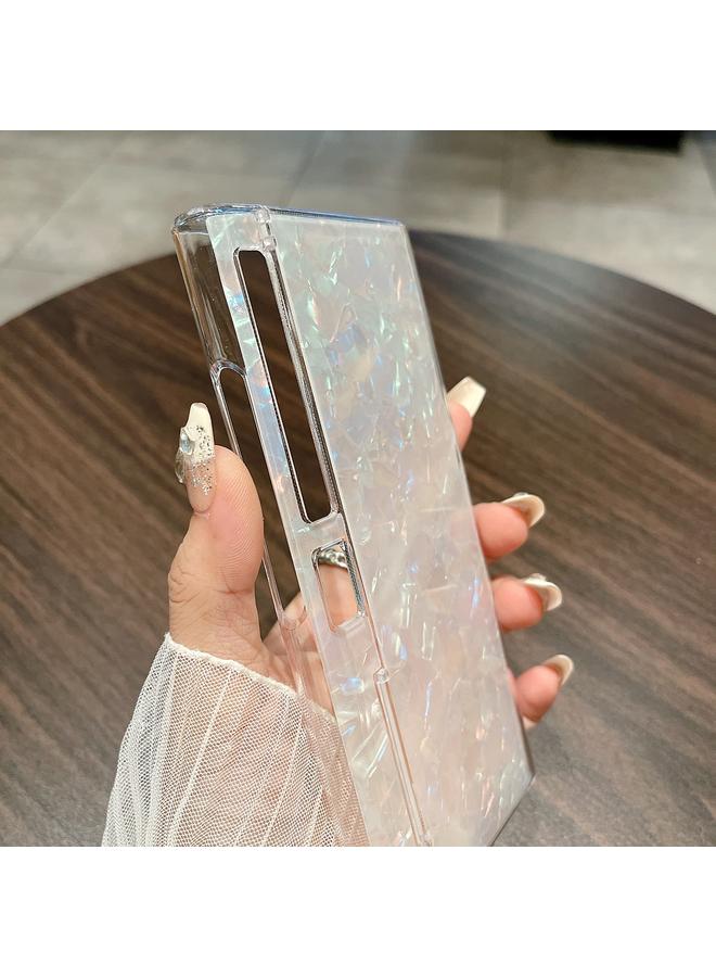 اس-توب جراب لهاتف Huawei Mate Xs 2، جراب هاتف بتصميم صدفي لؤلؤي - Image 5