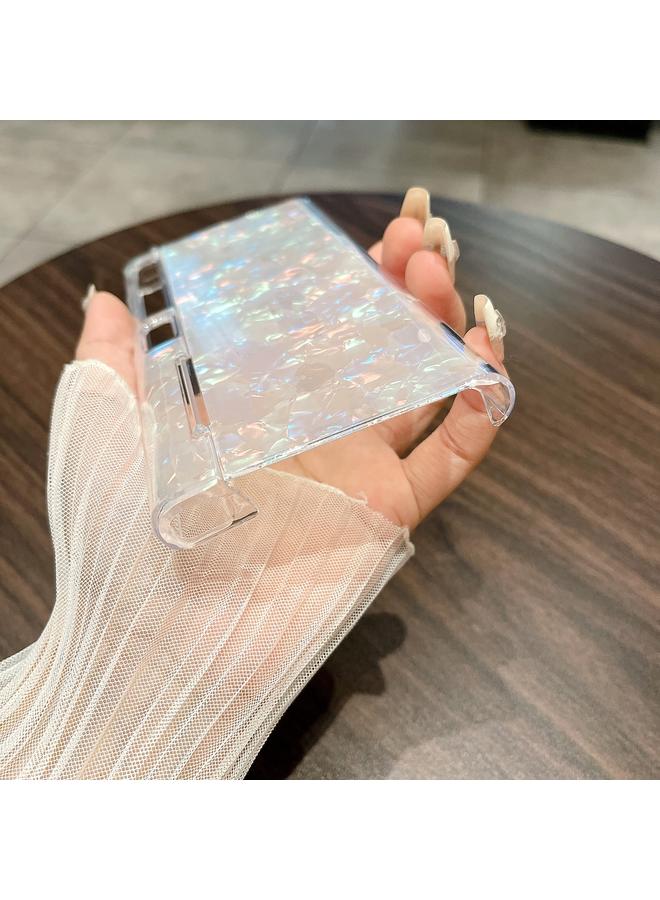 اس-توب جراب لهاتف Huawei Mate Xs 2، جراب هاتف بتصميم صدفي لؤلؤي - Image 4