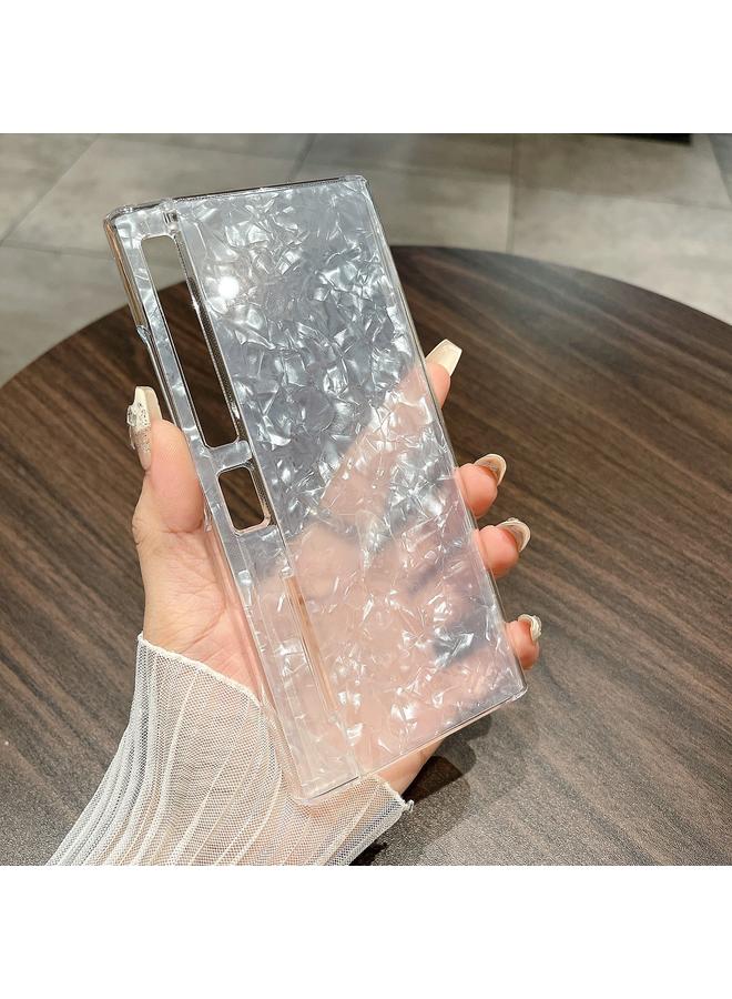 اس-توب جراب لهاتف Huawei Mate Xs 2، جراب هاتف بتصميم صدفي لؤلؤي - Image 1