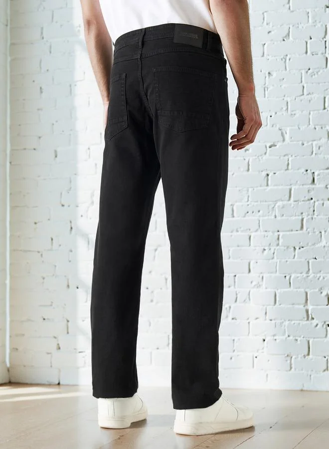 Splash FAV BLACK Men Straight Fit High Rise Jeans for Men | Best Price UAE