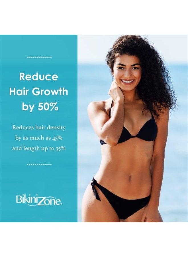 Bikini Zone - Hair Growth Inhibitor - Natural Hair Stop Growth Cream for Legs, Lips, Chin - Reduces Hair Density & Hair Length - Non-Irritating & Painless - Keeps Hair Away After Waxing & Shaving - Image 1