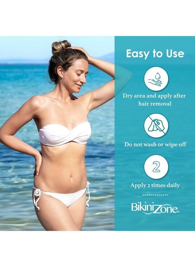 Bikini Zone - Hair Growth Inhibitor - Natural Hair Stop Growth Cream for Legs, Lips, Chin - Reduces Hair Density & Hair Length - Non-Irritating & Painless - Keeps Hair Away After Waxing & Shaving - Image 1