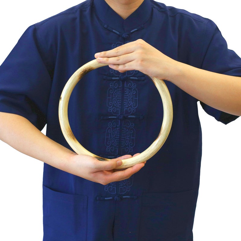 ZooBoo Wing Chun Rattan Ring - Natural Wood Rings Wing Tsun Kung Fu Wrist Hand Strength Training Equipment Yewen Sau Sticky IP Man Siu Lum Kung Fu Rings - Rattan 9 inch (9 inch) - Image 4