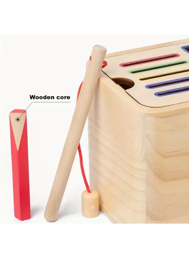 Upgraded Wooden Color Sorting Box Toy For Kids Fine Motor Skills Development - Image 5