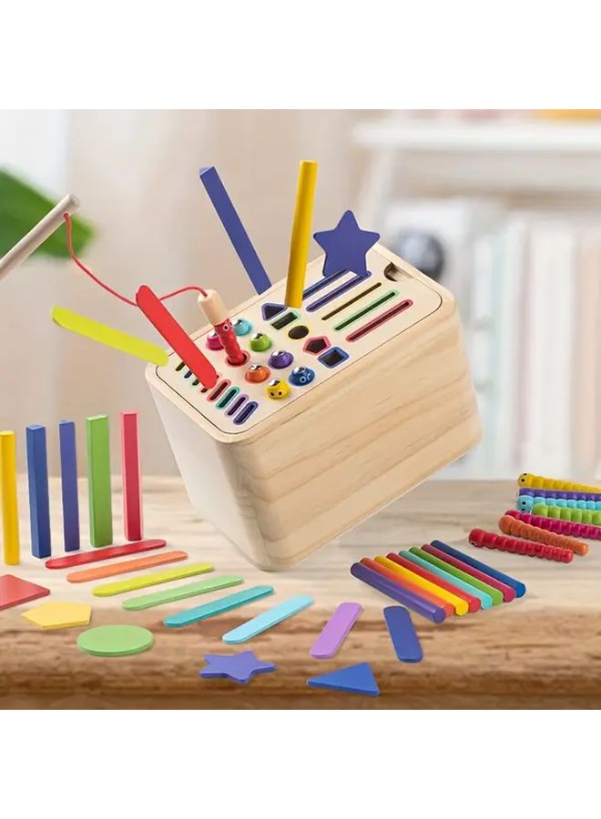 Upgraded Wooden Color Sorting Box Toy For Kids Fine Motor Skills Development - Image 2