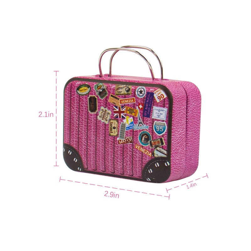 AUEAR صناديق حقائب السفر الصغيرة العتيقة AUEAR، 5 عبوات - Image 2