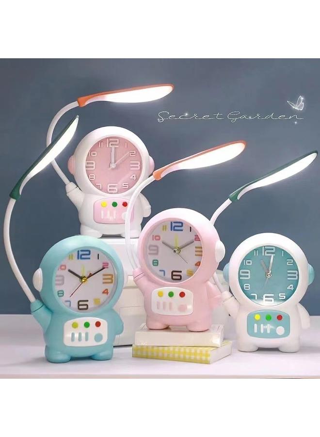 Bluejw New Astronaut Alarm Clock Table Lamp Integrated Cartoon Clock Ornament Student Wake-up Artifact Learning Bedside LED Light - Image 5