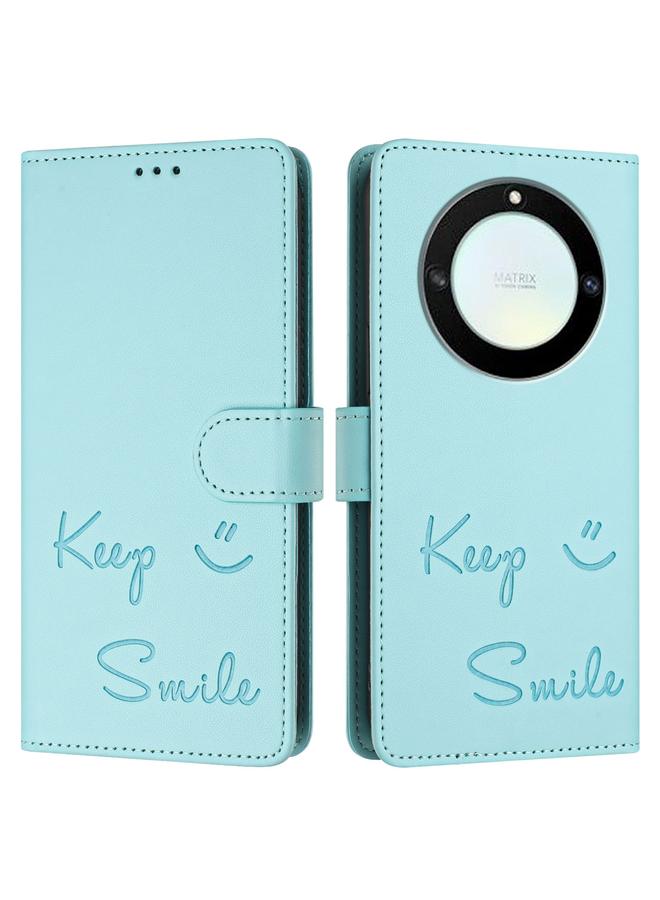 اس-توب جراب لهاتف Honor X40 5G/X9a 5G/Magic5 Lite، جراب هاتف جلدي بنقش مبتسم بتقنية RFID - Image 3