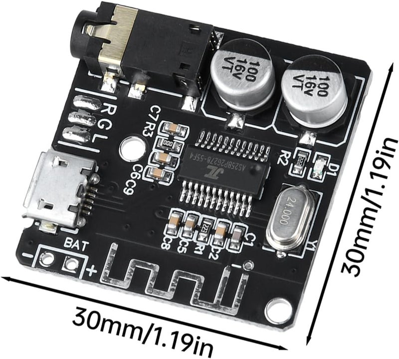 5 قطع من وحدة استقبال الصوت، Aideepen BT 5.0 مضخم صوت ستيريو 3.7-5V لوحة فك تشفير MP3 مضخم صوت للسيارة - Image 4