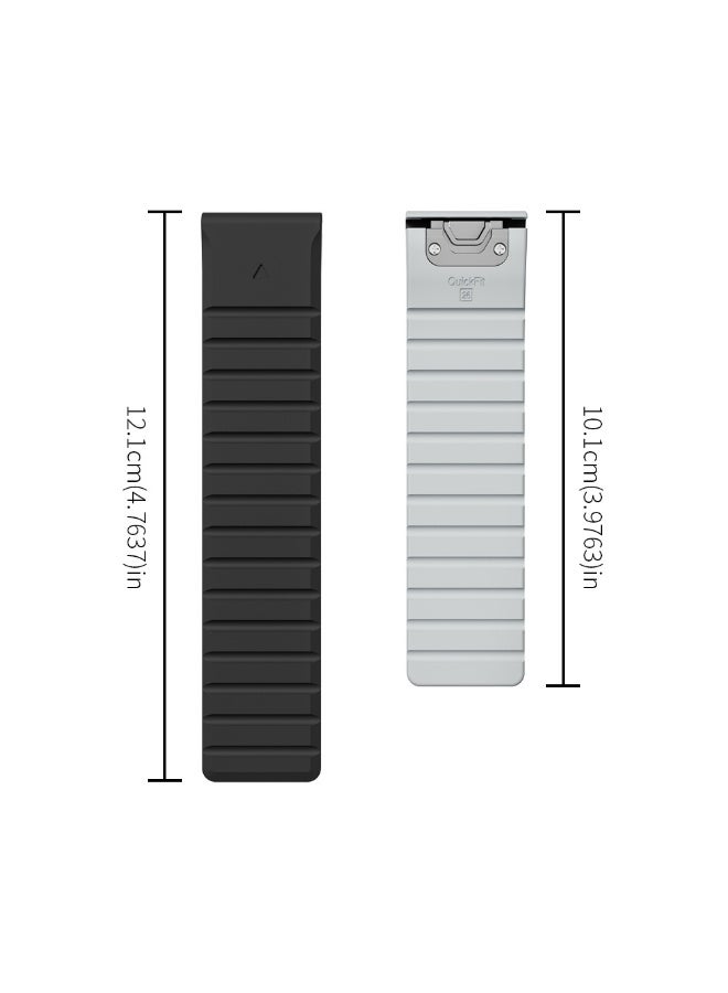 NIBEMINENT Garmin Sports Watch Dual Color Silicone Magnetic Loop Strap  - Image 1