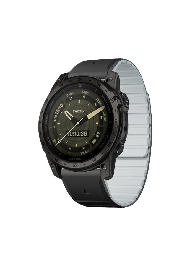 NIBEMINENT Garmin Sports Watch Dual Color Silicone Magnetic Loop Strap  - Image 2