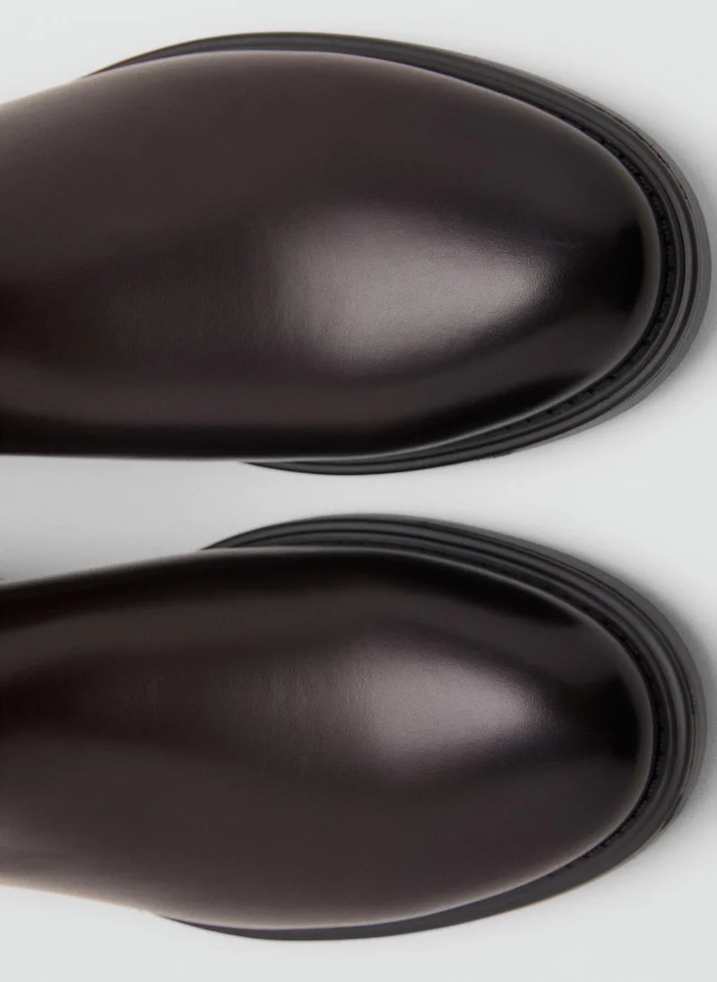 مانجو مان Leather-effect chelsea ankle boots