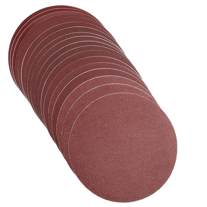 S SATC 18 PCS 12 Inch NO-Hole PSA Sanding Disc, 3 Each of 60 100 150 180 240 400 Grits Adhesive Sandpaper, Aluminum Oxide Sand Paper for Automotive, Metal, Wood, Paint - Image 1