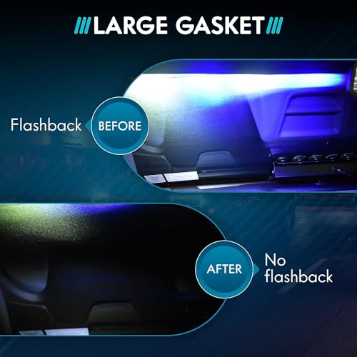 UBL 18 Inch Large Black Rubber Gasket for Light Bar - Eliminate Emergency Warning Visor Dash Stick Surface Mount Light - Windshield Flashback Guard (1) - Image 3