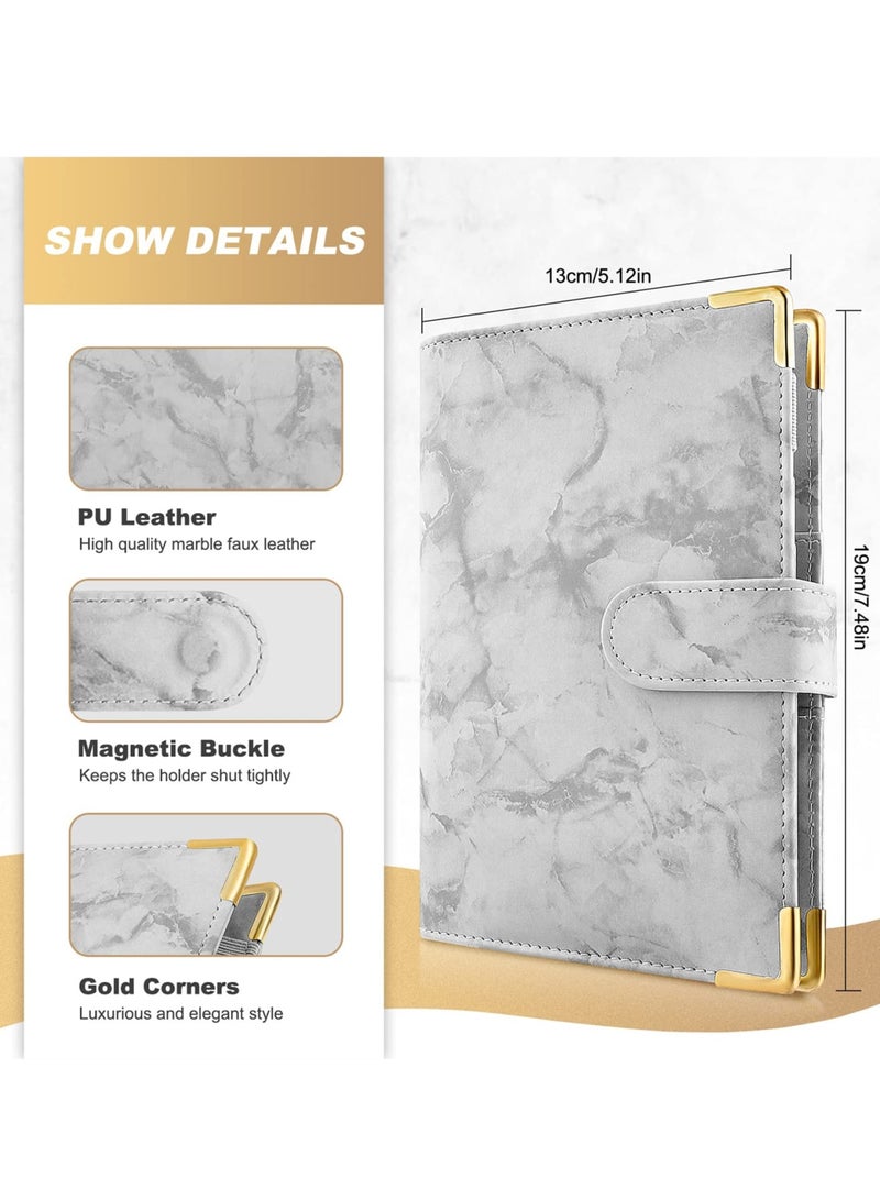 Zikra Budget Binder, Budget Binder with Zipper Envelopes, Cash Envelopes for Budgeting and Saving Money, Money Organizer for Cash, 14Pcs Budget Planner with Cash Envelopes Grey - Image 4