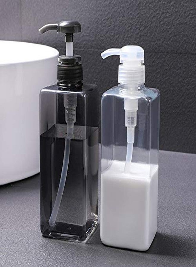 MYZON Refillable Senetizer and Shampoo Dispenser Empty Shower Plastic Bottles with Pump for Lotion Body wash and Massage Oils (650Ml) Multi Use for Travel Kitchen, Bathroom, Office, Hospital, Bank, - Image 2