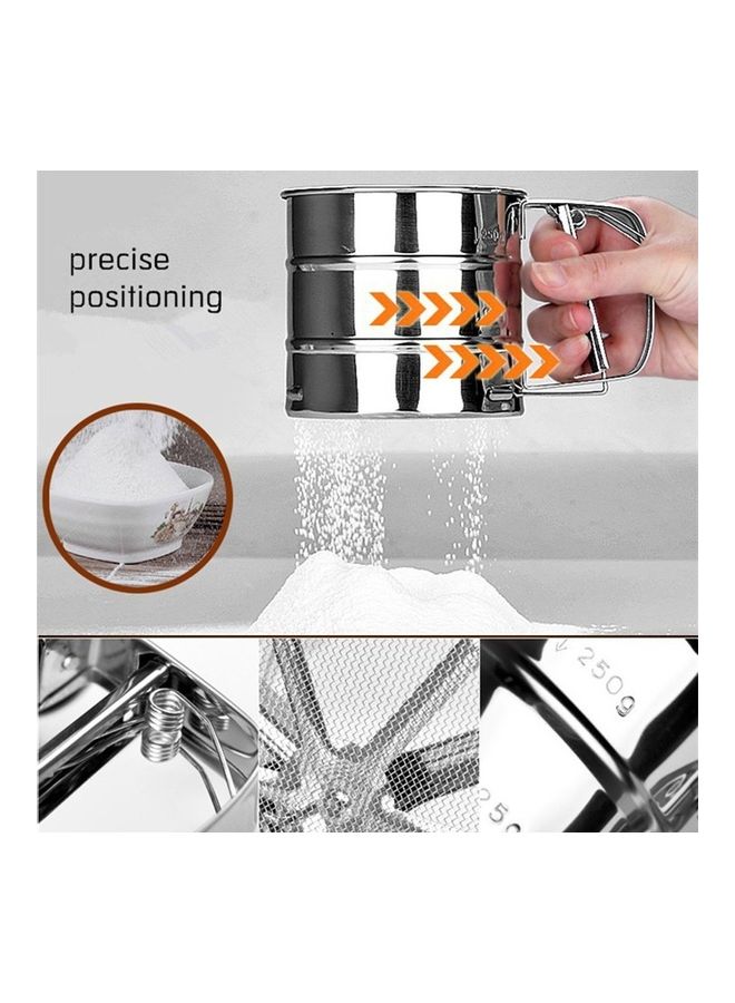 NIBEMINENT Stainless Steel Flour Sifter Silver - Image 3