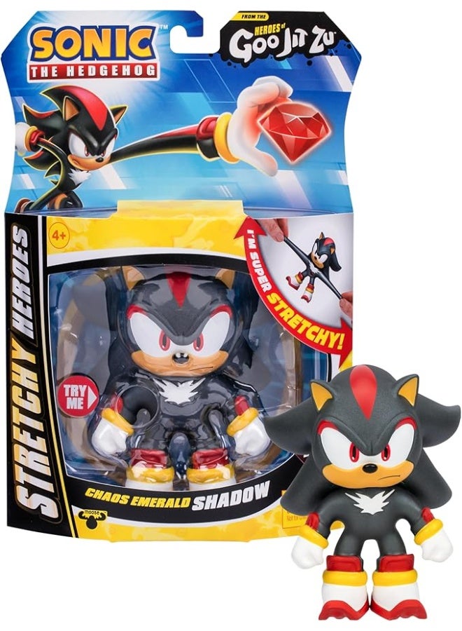 GOO JIT ZU Heroes of Goo Jit Zu Sonic the Hedgehog Chaos Emerald SHADOW Stretchy Hero Figure | Super Stretchy Collectible Toy for Kids | Action Figure with Goo Filling - Image 1