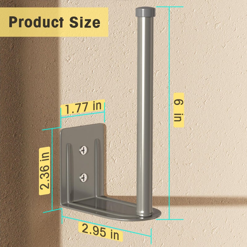 Durmmur 2 Pack Hat Racks for Baseball Caps, Stainless Steel Hat Organizer for Baseball Cap, Hat Holder Storage Organizer, Hat Hanger Strong Adhesive/Wall Drilled for Door, Bedroom, Closet(Light Grey 6 in) - Image 2