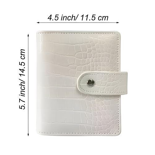 eleger A7 Crocodile Budget Binder with Zipper Envelopes - Cash Stuffing Envelope System, Mini Money Organizer for Saving, Planner Binders with Pockets, Sheets and Stickers, Beige - Image 4
