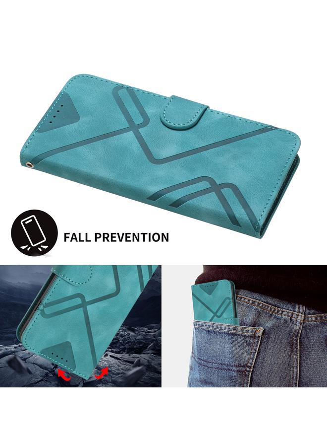 اس-توب جراب لهاتف Huawei Enjoy 70 Line Pattern Skin Feel Leather جراب هاتف - Image 4