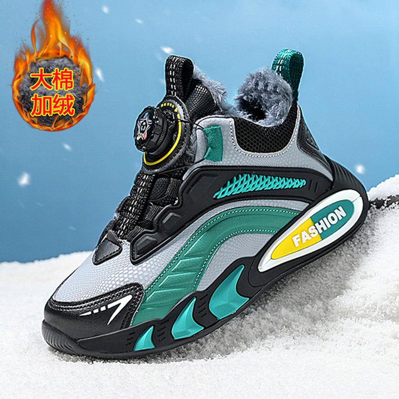 Boys' Shoes Winter Velvet Thickeneded Cotton Shoes Winter Two-Cotton Shoes Boys And Kidsren'S Sports Shoes - Image 1