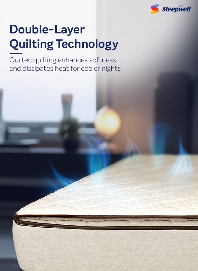 Sleepwell Executive Pocket Spring | Soft  Resitec Foam | Pocket Spring Mattress | Orthopedic Mattress | Neem Fresche Technology | Queen Size 200L x 160W x 25H cm | 10 Nights Trial - Image 5