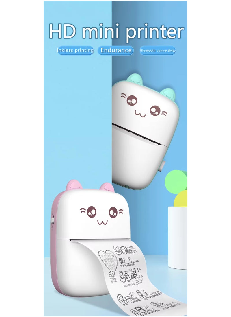 Tradeo - Mini Portable Printer Pocket Wireless Smart Inkless Printer Label Photo Printing Bluetooth 57MM Thermal Paper Printer - Image 1