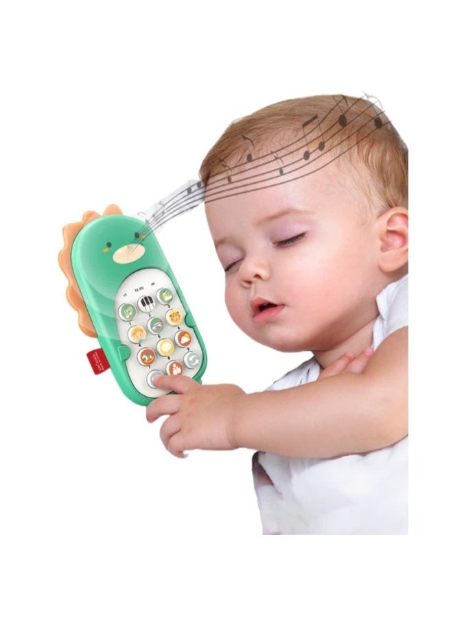 هاتف موسيقي متعدد الوظائف للعب الأطفال القابل للمضغ - تصميم ديناصور وردي مناسب للأطفال الذين تبلغ أعمارهم 6 أشهر فما فوق - Image 1