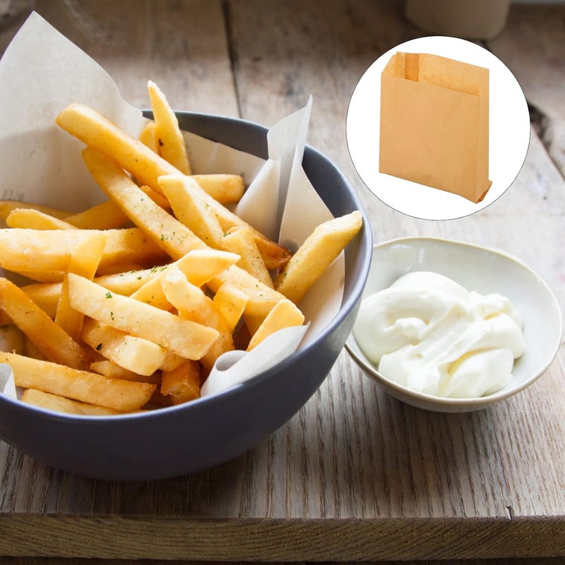 klarako 50pcs fried food bag disposable snack bag disposable shredded cake bag paper food bag chicken wing wrapping bag snack container disposable food bag paper bag chicken wings - Image 3