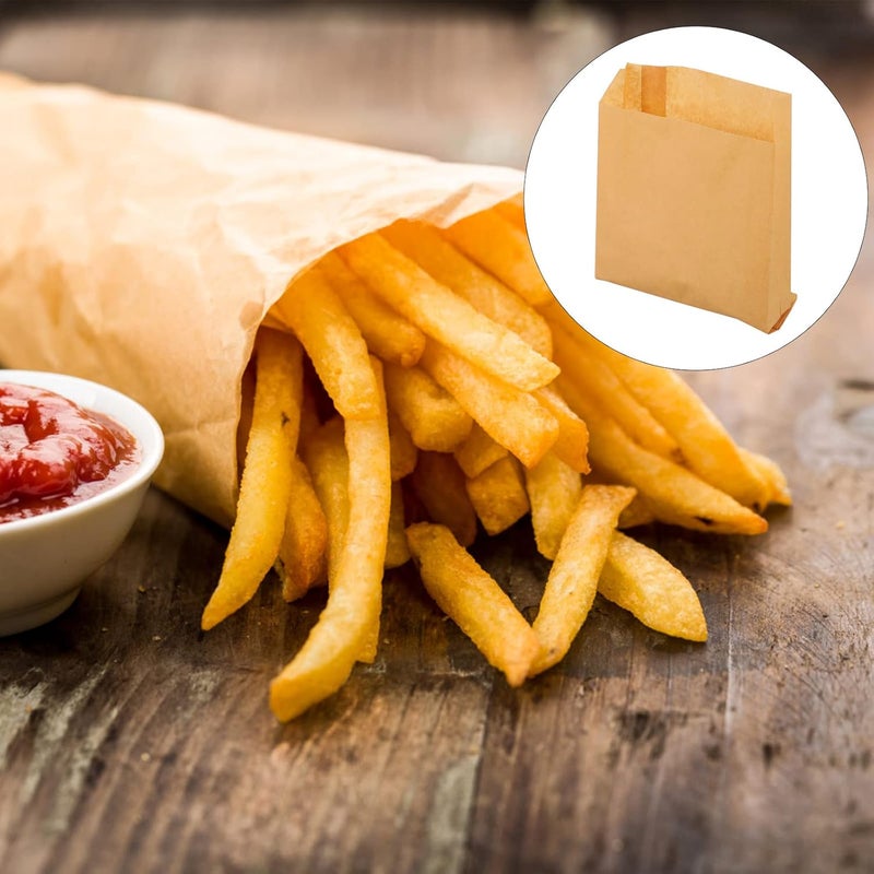 klarako 50pcs fried food bag disposable snack bag disposable shredded cake bag paper food bag chicken wing wrapping bag snack container disposable food bag paper bag chicken wings - Image 4