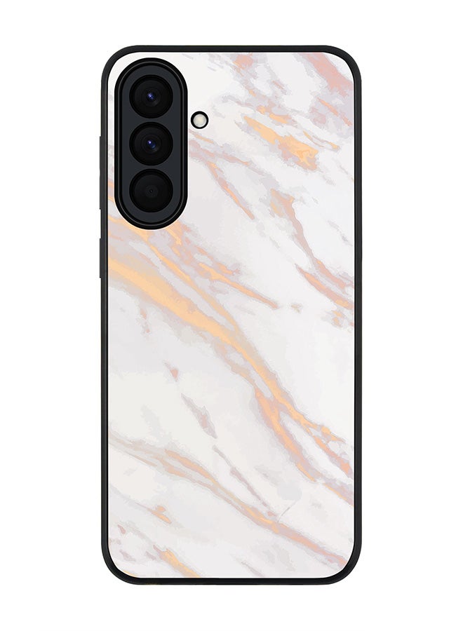 For Samsung Galaxy A37 Case,Slim fit Camera Protection, Shockproof Thin Phone cover  - Marble Print Gold Grey