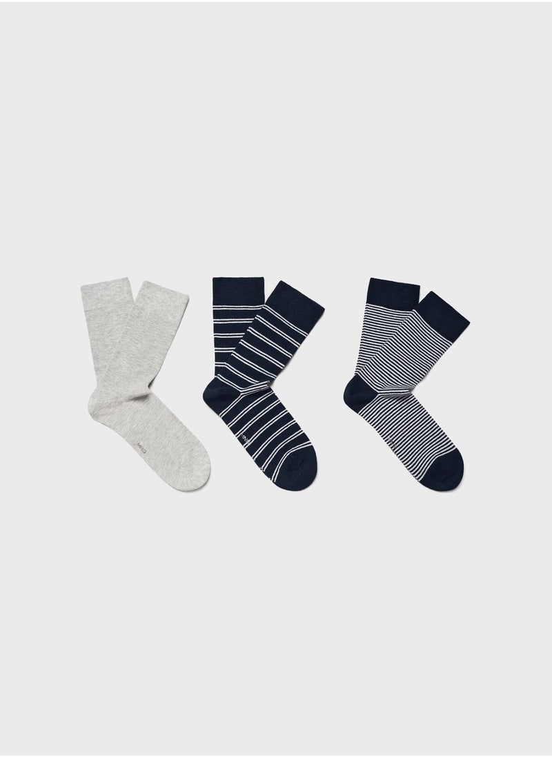 Mango Man - 3 Pacck Assorted Socks - Image 1
