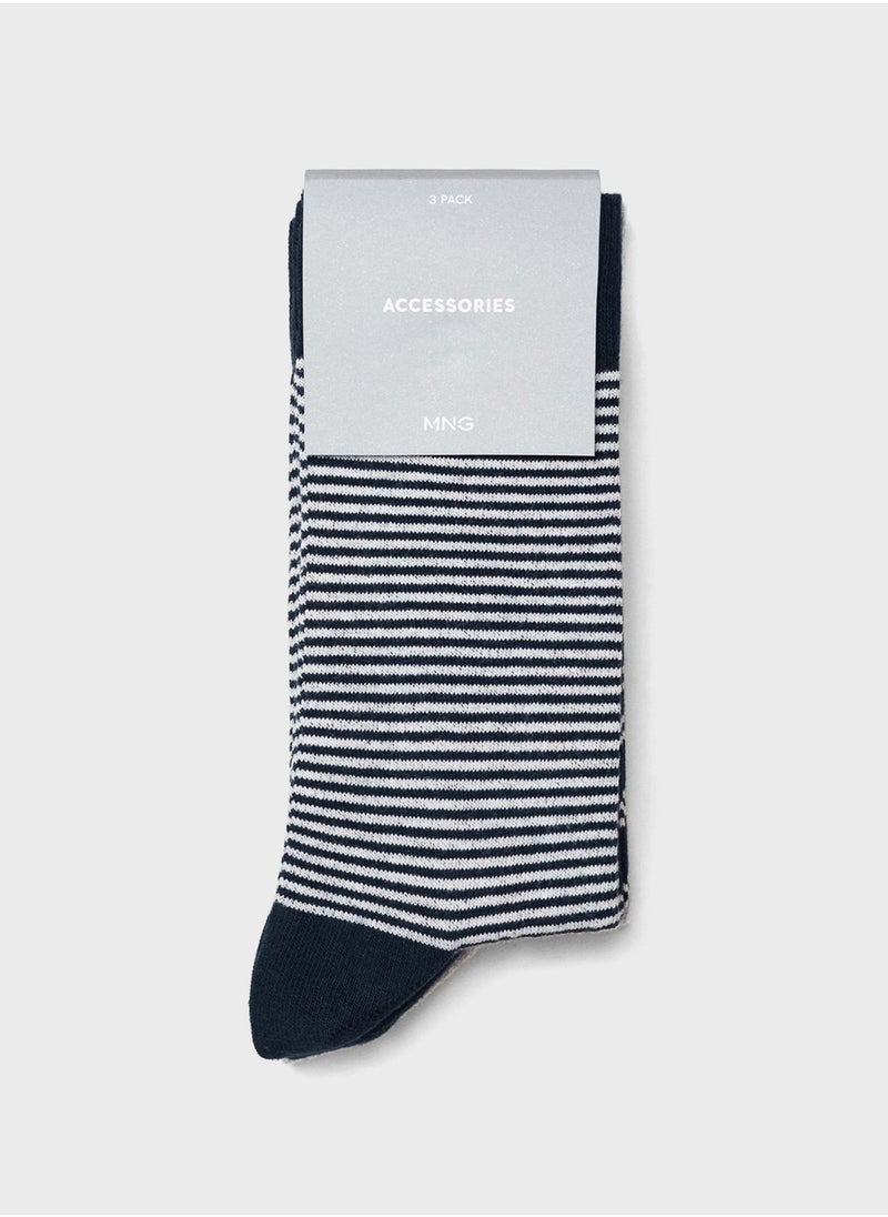 Mango Man - 3 Pacck Assorted Socks - Image 1