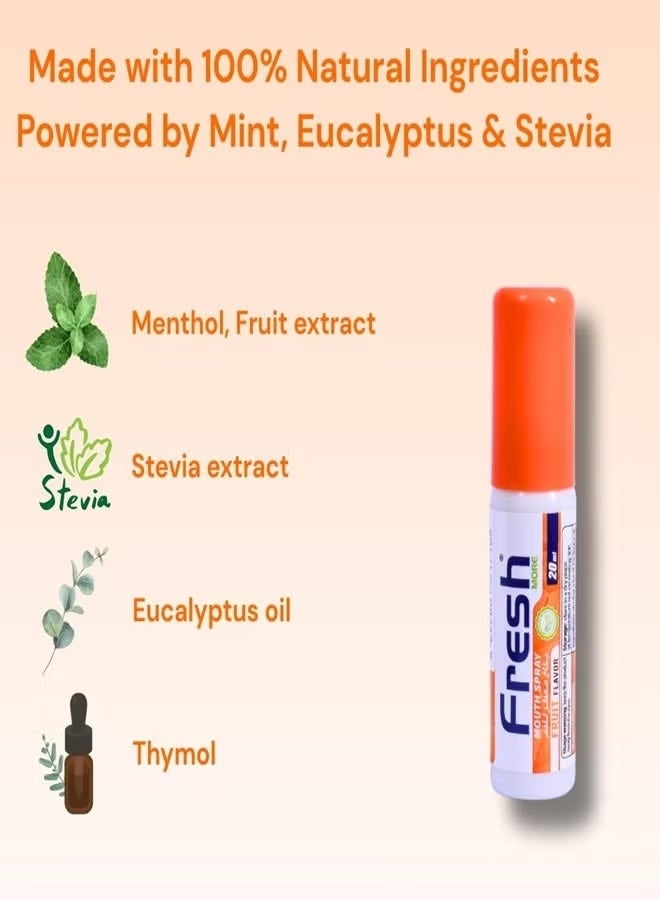 Fresh Fruit Flavored Mouth Spray 20ml - Image 3