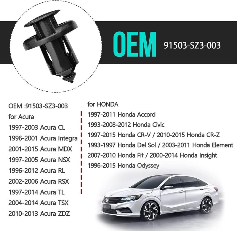 TOPCNOEM 100PCS Bumper Fender Clips with Fastener Remover - Image 3