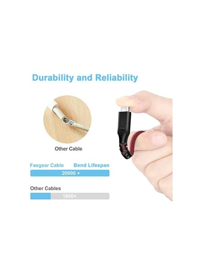 Fasgear Warp Charge 30W Cable for Oneplus 7 Pro 7T, 1 Pack 6ft/1.8m Dash Charging USB C Cable Fast Charge Nylon Braided Data Sync USB Type C Cable for Oneplus 7 6T 6 5T 5 3T (6ft, - Image 3