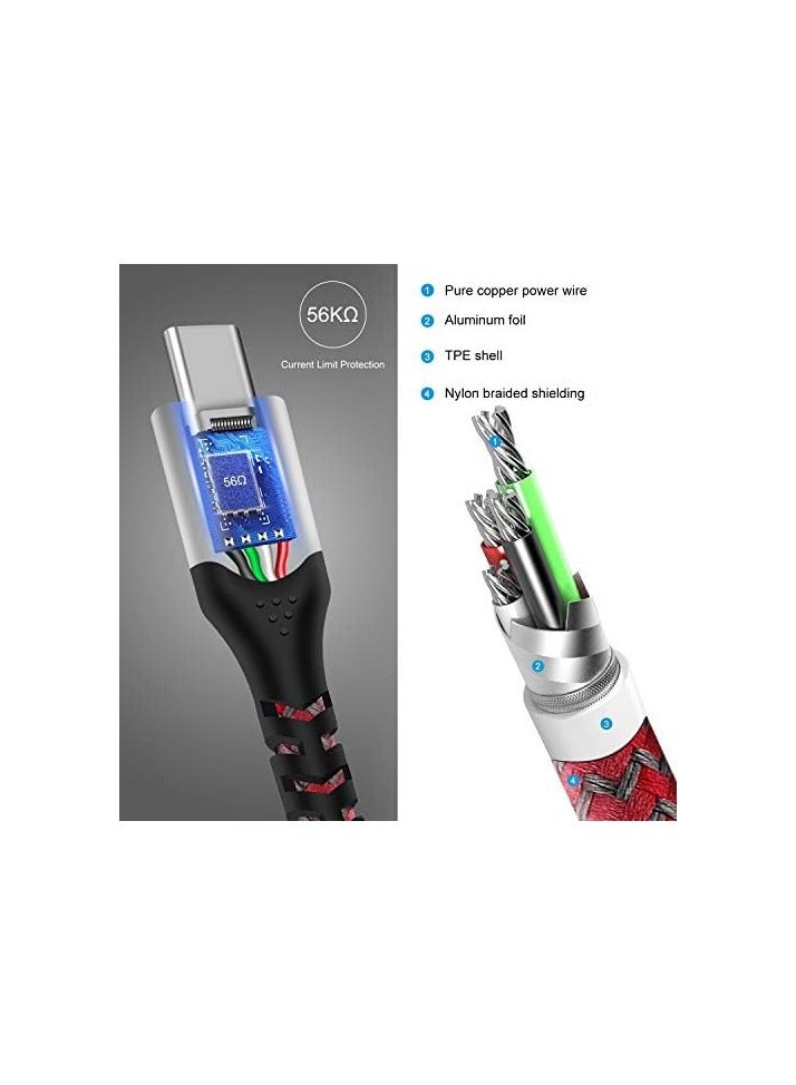 Fasgear Warp Charge 30W Cable for Oneplus 7 Pro 7T, 1 Pack 6ft/1.8m Dash Charging USB C Cable Fast Charge Nylon Braided Data Sync USB Type C Cable for Oneplus 7 6T 6 5T 5 3T (6ft, - Image 4