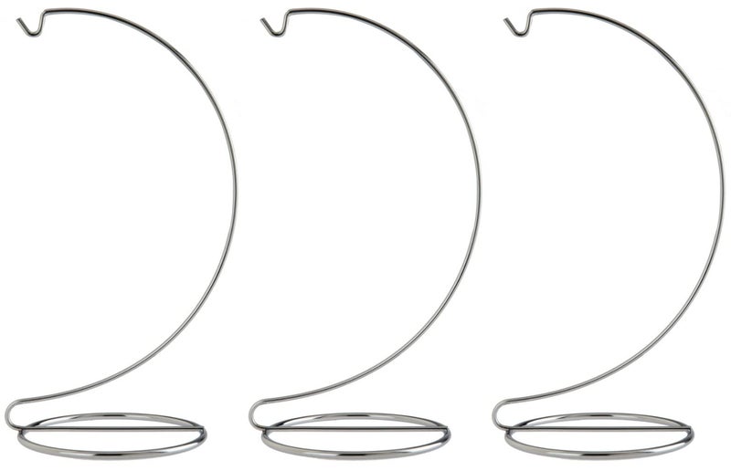 حاملات زينة كروم أنيقة 10 بوصة من كرييتيف هوبز - حوامل سلكية أنيقة للزينة والتيراريوم - عبوة من 3