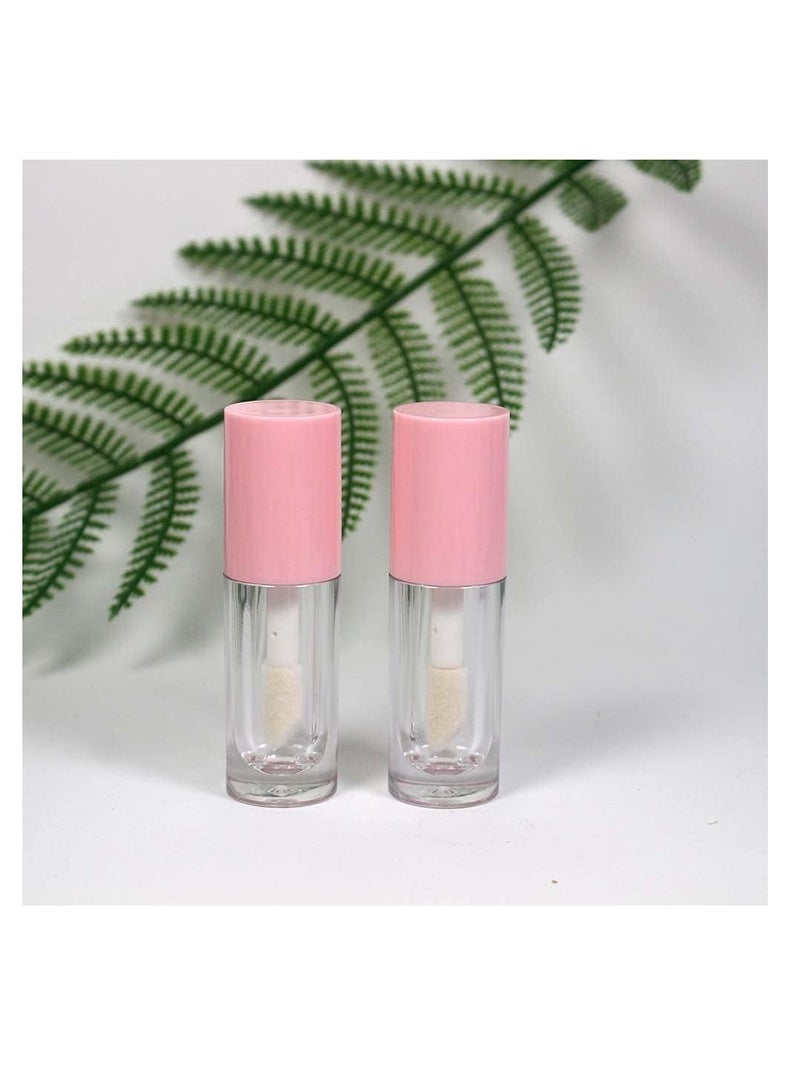 COSIDEA 30pcs Pink Empty 6ml 0.2oz Lip Gloss Tubes with Big Doe Foot Wand Round Lip gloss Container Concealer Tube Cosmetic Packing Container Bulk Wholesale - Image 3