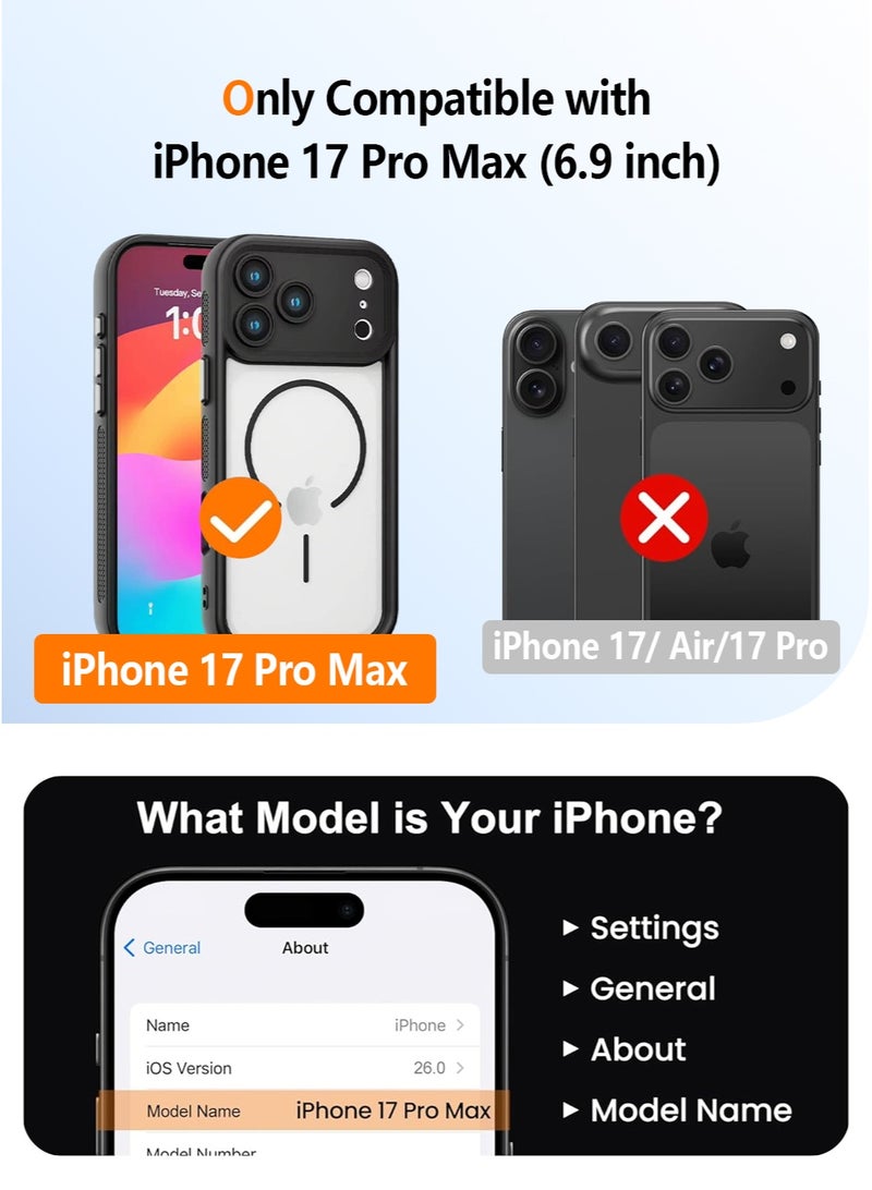 CAYGA iPhone 17 Pro Max Magnetic Case, [Upgraded] 360° Airflow Cooling System with Side Heat Dissipation Vents, Premium Floating Action Button, Military-Grade Drop Protection with Camera Protection, Anti-Fingerprint Matte Back - 6.9 inch - Image 4