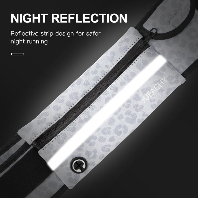 Jueachy Running Belts for Women Waterproof Fanny Pack Running Waist Pouch Phone holder Adjustable Sports Money Belt with Headphone Port - Image 2