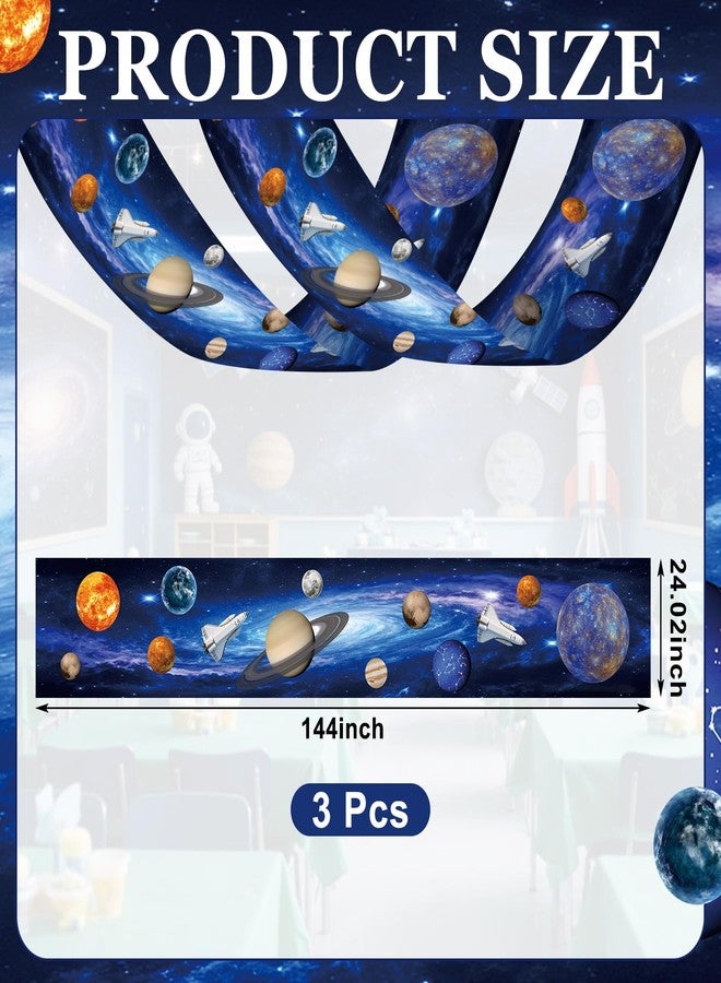 Feifeiya 3 Pcs Solar System Party Decorations 24 Inch x 12 ft Vbs 2026 Decoration Outer Space Theme Ceiling Decor for Space Summer Vocation Church Sunday School Classroom Birthday Party Decor Supplies - Image 2
