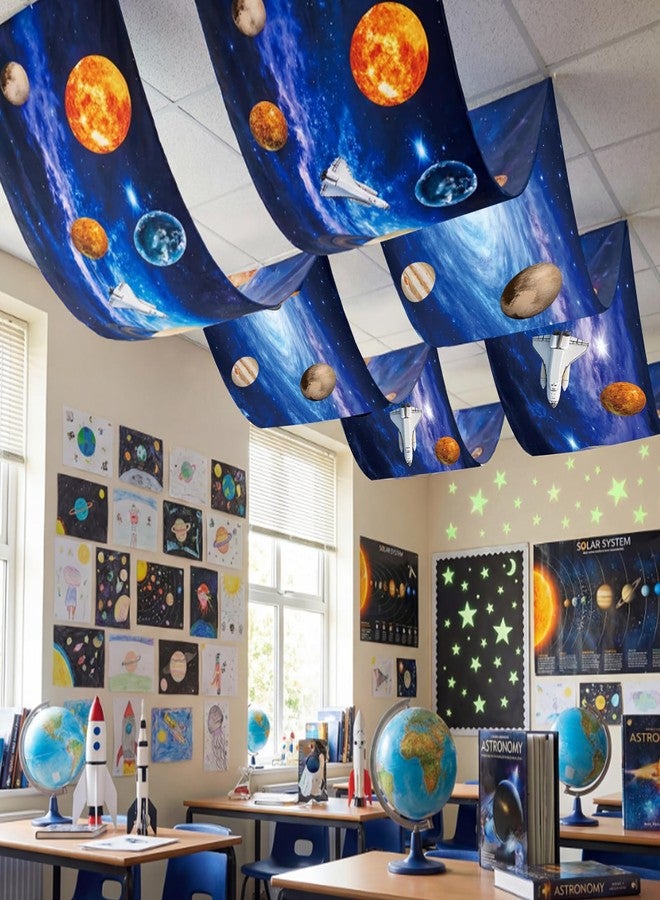 Feifeiya 3 Pcs Solar System Party Decorations 24 Inch x 12 ft Vbs 2026 Decoration Outer Space Theme Ceiling Decor for Space Summer Vocation Church Sunday School Classroom Birthday Party Decor Supplies - Image 5