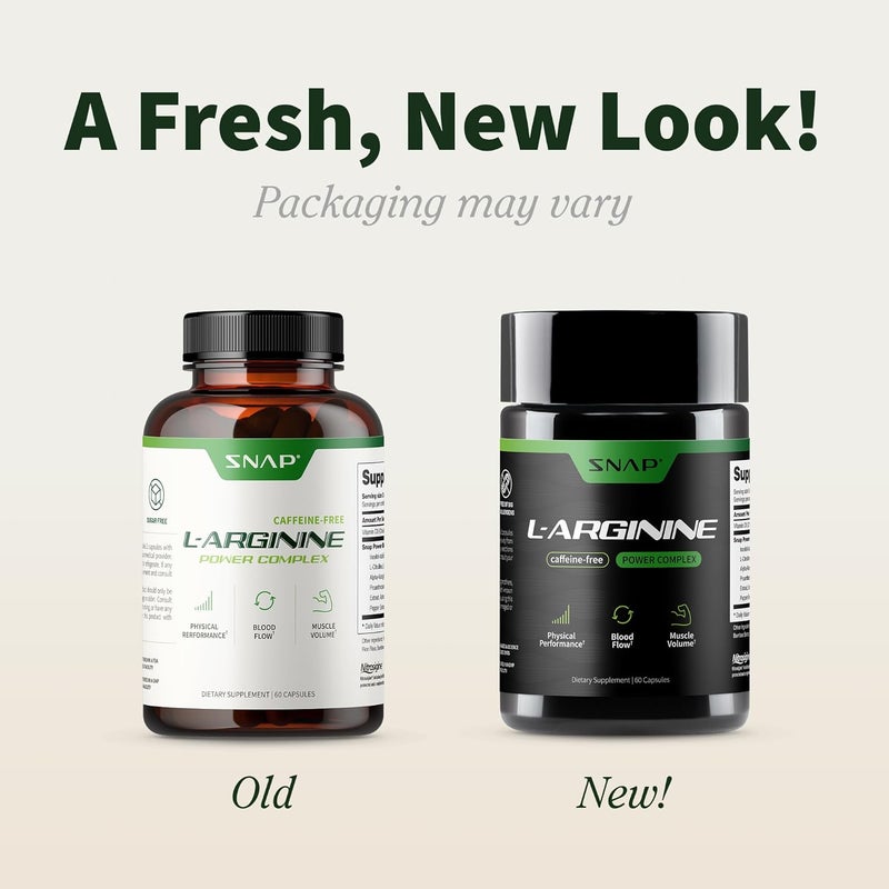 SNAP SUPPLEMENTS Snap L Arginine Capsules  Blood Circulation Supplements with Nitrosigine  L Citrulline for Natural Energy Increase Blood Flow  Muscle Growth Herbs for Cardio Health 60 Capsules - Image 2