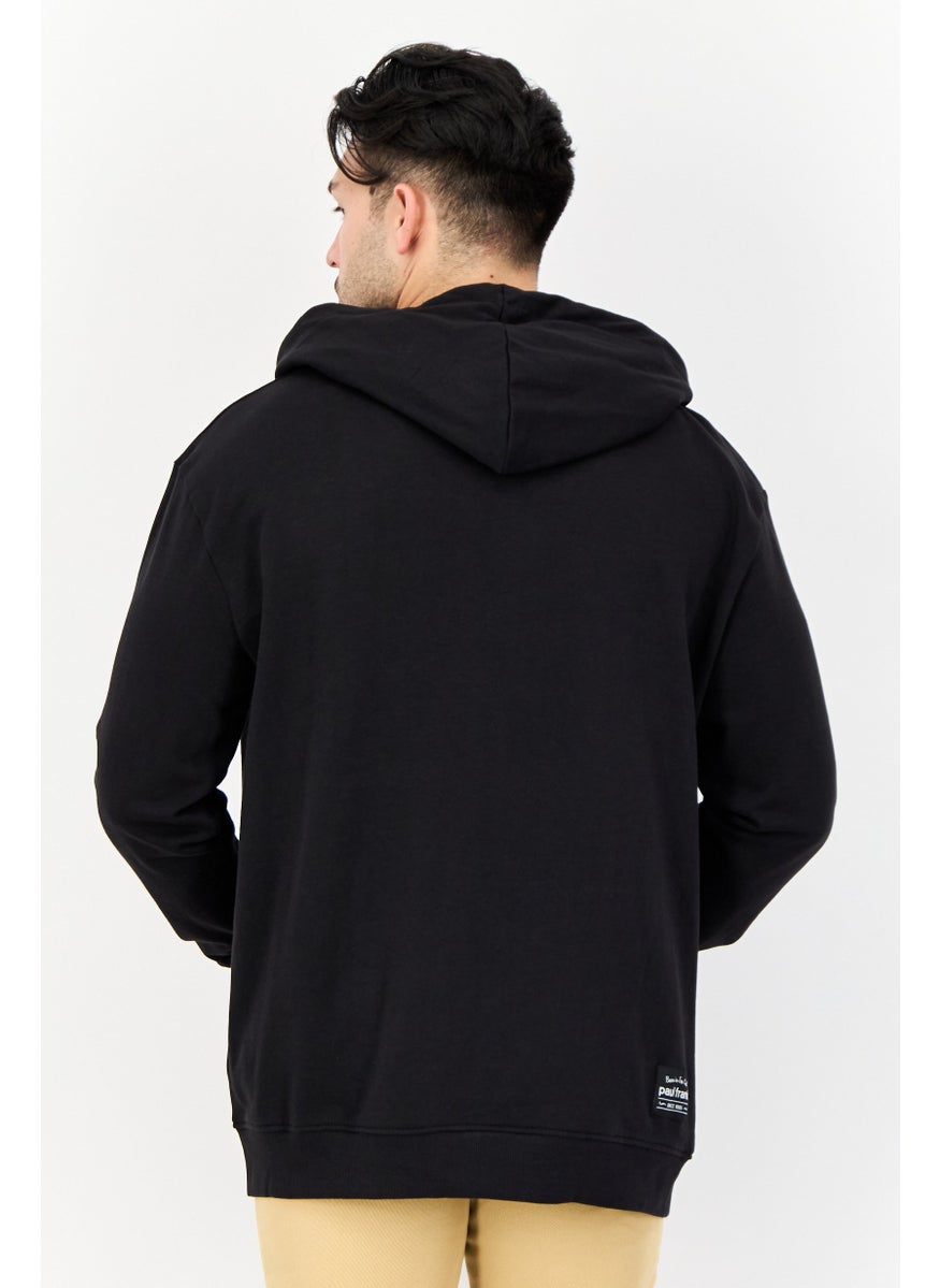 Paul Frank Men Printed Long Sleeves Full Zip Hoodie, Black  - Image 4