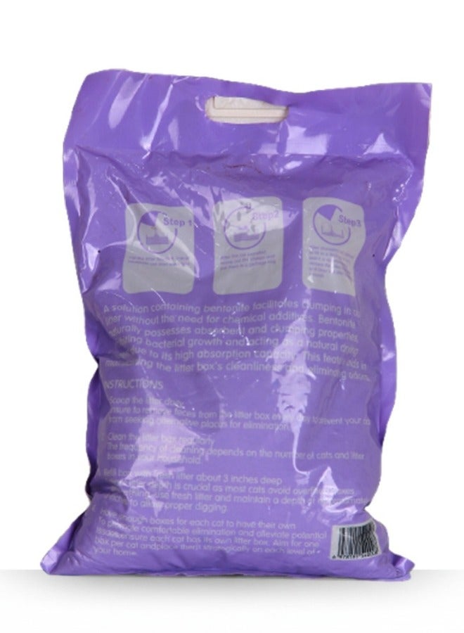 CuddleBuddy Bentonite Clumping Cat Litter, Lavender Scent, Low Dust Odor Control, Fast Absorbing Clay, Track‑Reducing, 5 L (4 kg) Bag for Cats - Image 5