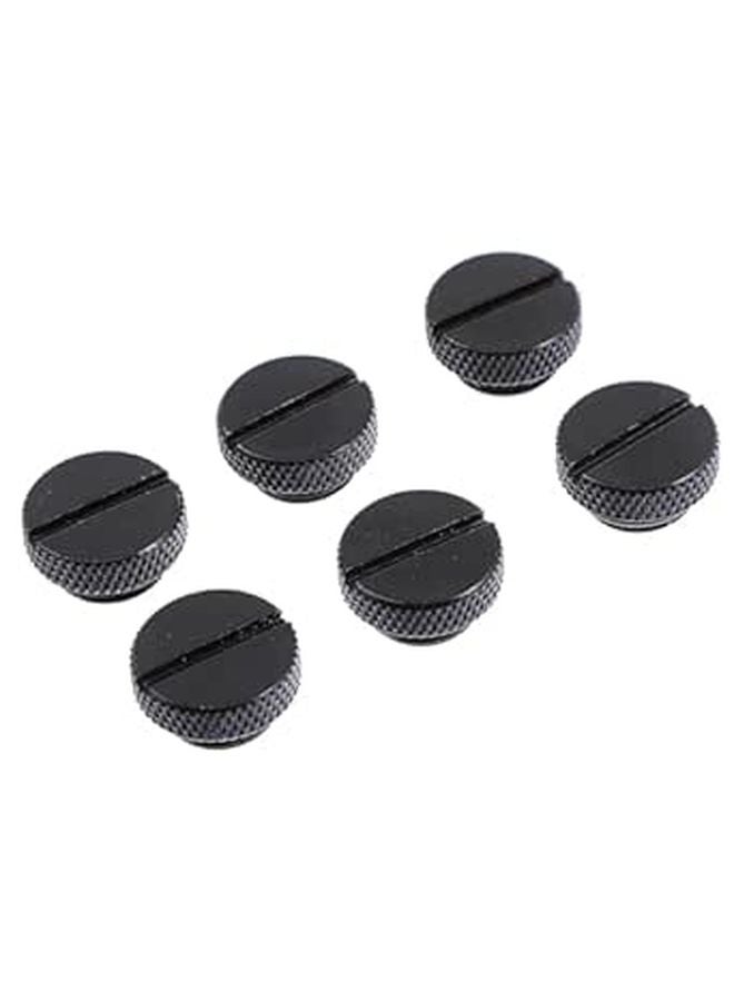 G1 4 Black Water Cooling Stop Plug Fittings 6pcs with Sealing Ring for PC Liquid Cooling Systems - Image 1